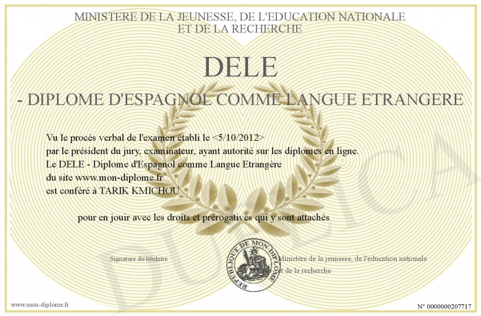 diplome espagnol